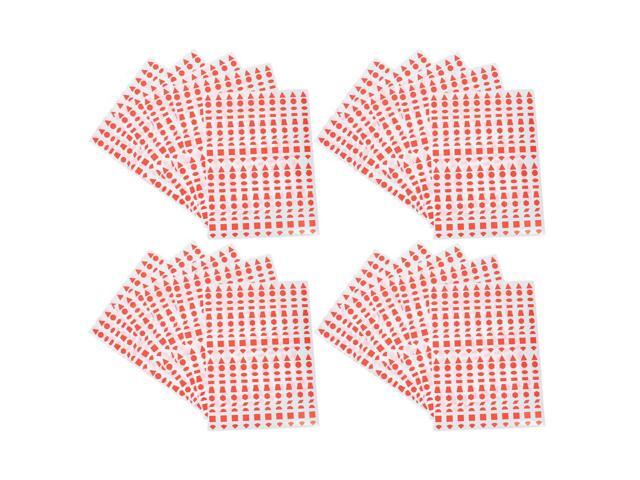 20 Sheets Adhesive Geometric Stickers Variety Shapes Circles Triangles Rectangles 10Mm Color Coding els Decals for Home