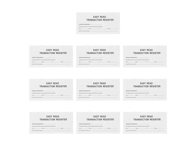 10Pcs Checkbook Register Blank Ledger for Personal Financial Management Transaction Log Book with 2024-2026 Calendar