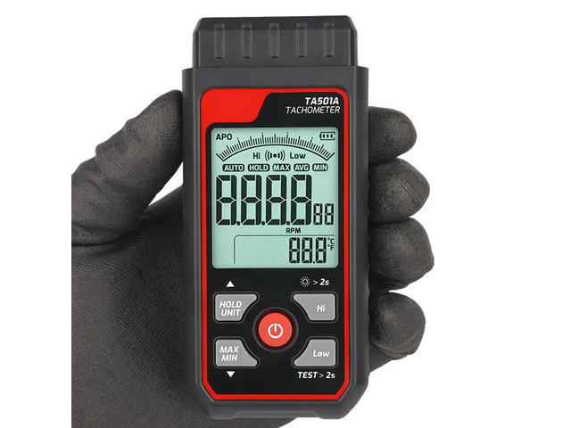 TA501A Laser Tachometer Up to 999999 Non-Contact Digital Laser Tachometer For Machinery Industry Car Motors Speed Test