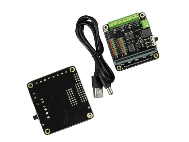 Motor Driver Expansion Board 4-Way DC Motor 2-Way Stepper 8-Way Servo 9 GPIO HR8833 IIC Control DC3.5-5.5V with LED Indicator