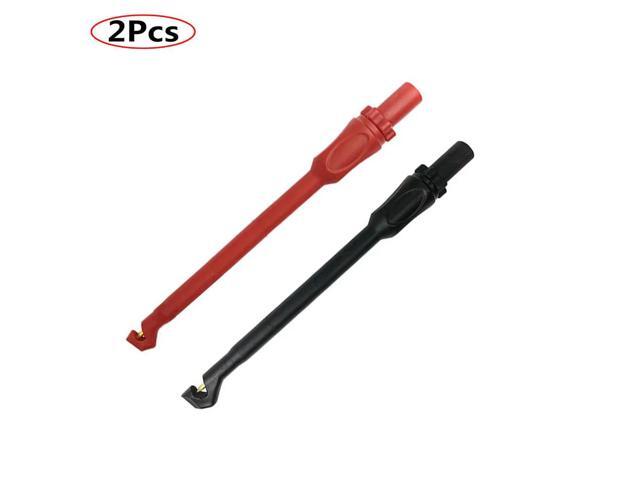 2Pcs Insulation Puncture Probe Auto Repair Multimeter Test Clip Puncture-free Test Probe with Pluggable 4mm Banana Plug