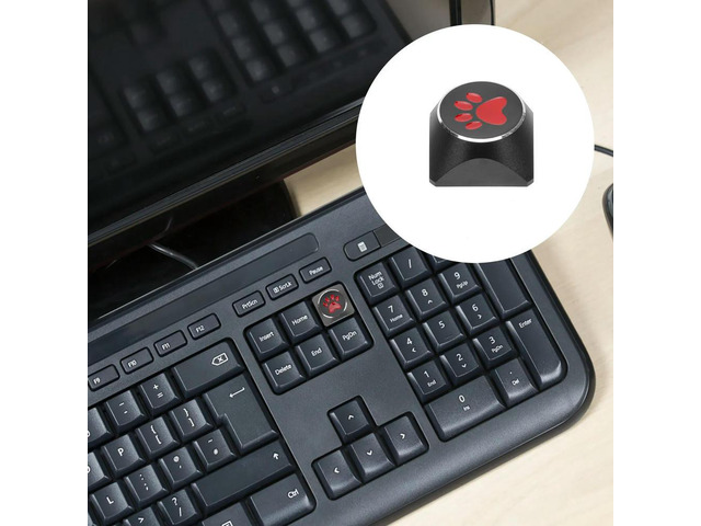 Cat Paw Keycap Electroplating Aluminum Alloy Mechanical Keyboard Key Unique Embossed Key Caps for Game Players Side Print