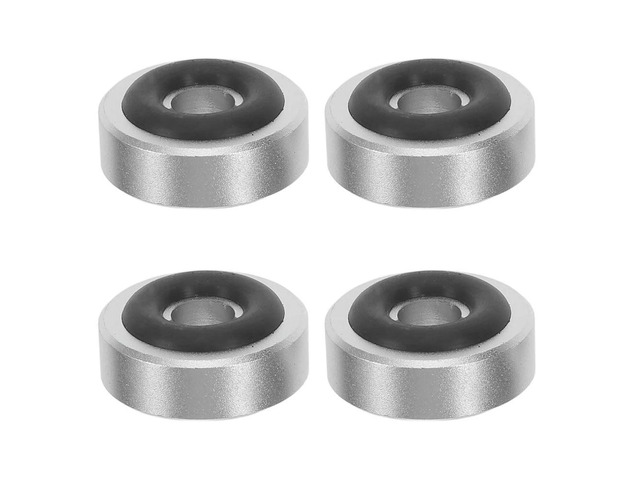 4Pcs Speaker Isolation Feet Aluminum Alloy Anti Vibration Pads Non-Slip Rubber Ring Shock Absorbing Subwoofer Audio Equipment