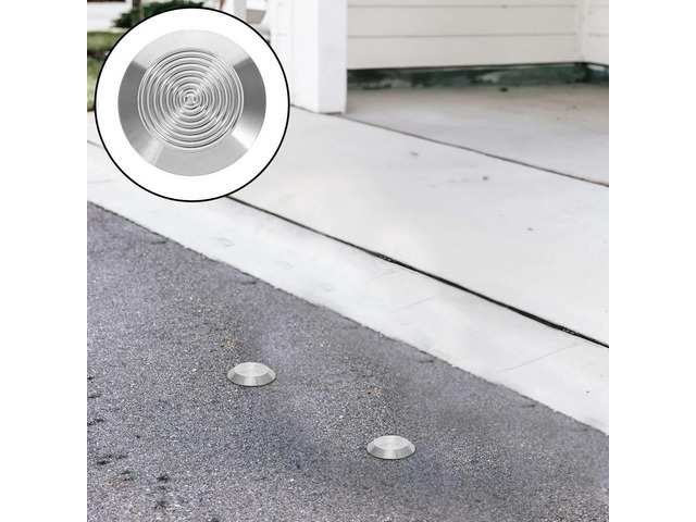 10Pcs Stainless Steel Tactile Sensory Studs Blind Sidewalk Paving Nails Round Safety Walkway Markers for Airports Subways