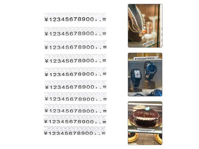 10Pcs Price Tags Clear Numbers Jewelry Price Signs for Store Market Supermarket Display el Boards Advertising el Rack