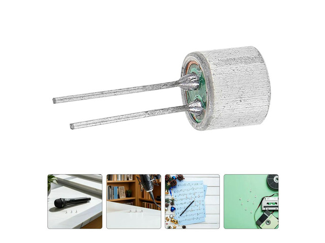100Pcs Omnidirectional Electret Condenser Microphone Copper 6x5mm Cylindrical Mic Pins Insert Recording Studio Equipment