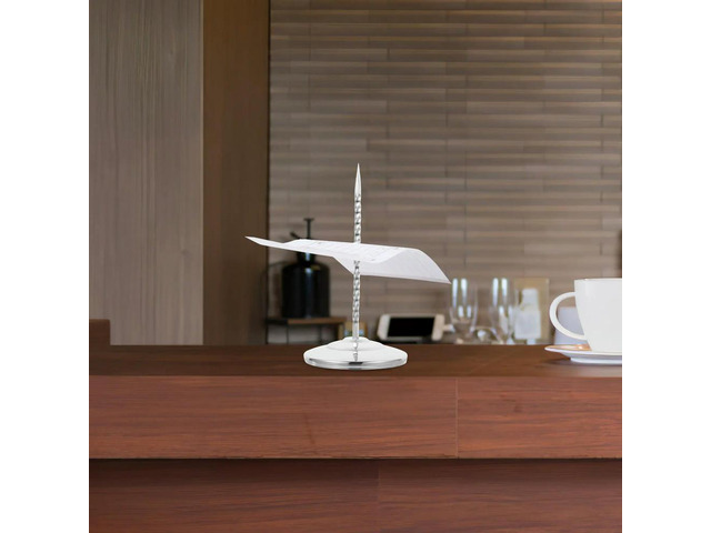 Stainless Steel Receipt Holder Spike Heavy Base Desktop Organizer Receipt Bill Holder Memo Organizer Menu Spike