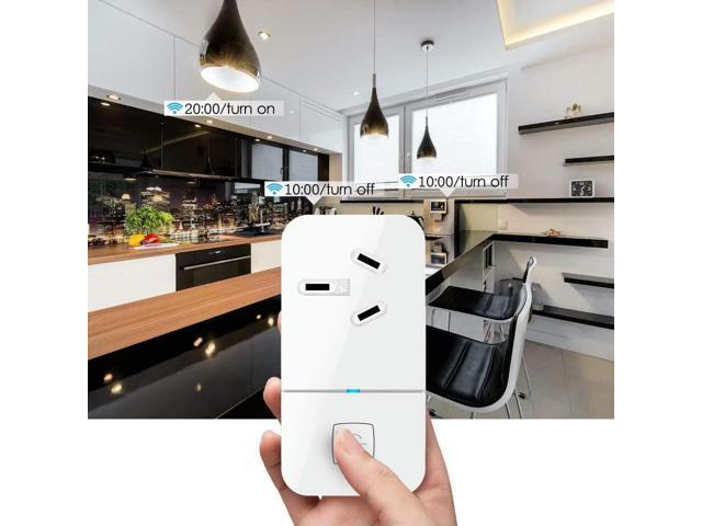 AC85-265V Socket Socket Voice Control Power Plug 10A Timing Socket Remote for Alexa Google Home with Overload Protection