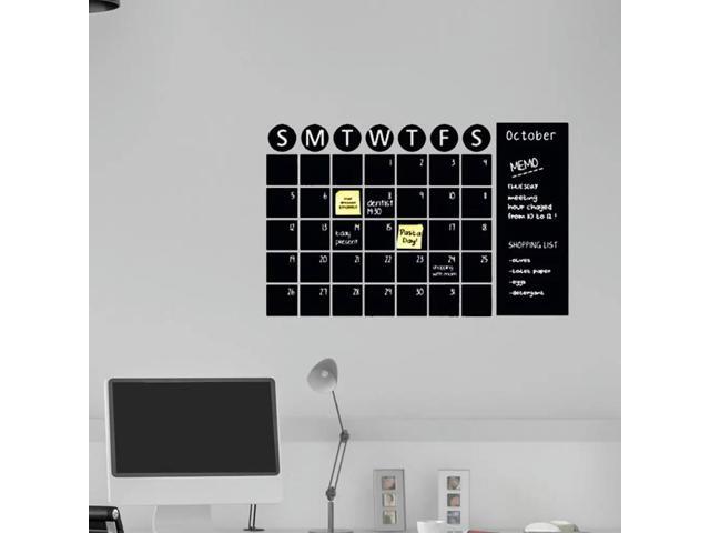 1 Sheet Blackboard Wall Sticker Self-Adhesive Decorative Wall Decal Removable PVC Sticker for Fridge Desk Office