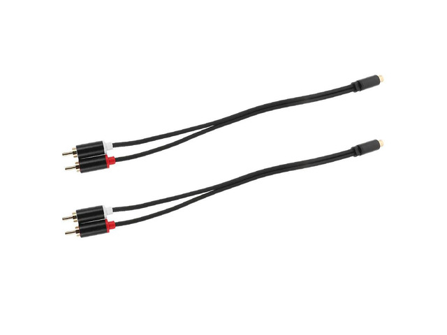 2Pcs Car Audio Splitter Female to Dual Male Gold Plated Y Shape Cable for Signal Transfer and Stereo Upgrade Splitter