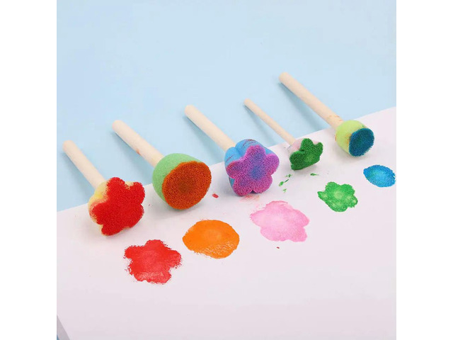 28Pcs Kids Sponge Brush Painting Tools Creative DIY Drawing Stampers Graffiti Sponge Kit Children Art Supplies