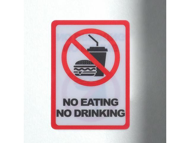 12Pcs No Eating Safety Sticker High Contrast Vinyl Decal Easy Apply Remove Weather Resistant for Workshop Factory
