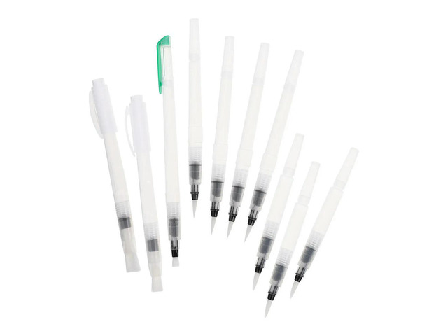 10Pcs Watercolor Painting Brush Pens Drawing Tools Water Soluble Pens for Students Stationery Graffiti Water Color