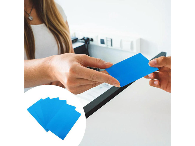 50Pcs Aluminum Business Cards l Name Cards Marking Machine Test Heat Transfer Sublimation Blank Smooth Sheets