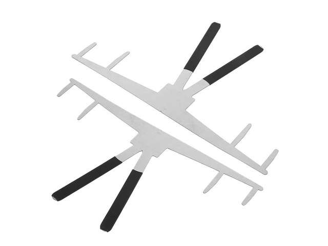 2Pcs Stainless Steel Eyebrow Shaper Tool Three-Point Positioning Eyebrow Measuring Ruler Precision Symmetrical