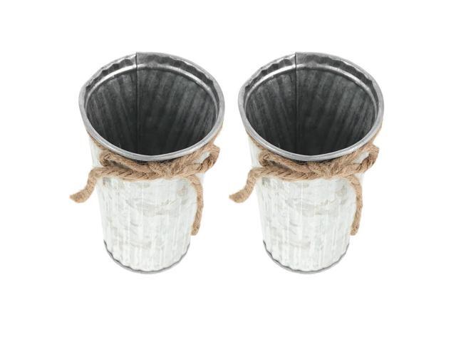 2Pcs Vintage l Pencil Holder Round Pen Organizer Desk Brush Cup Stationery Container for Office