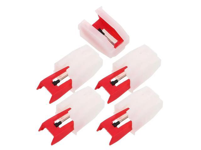 5Pcs Black Vinyl Record Player Stylus Lightweight Replacement Needle Easy Install Turntable Phonograph Needle for Home Bar Cafe