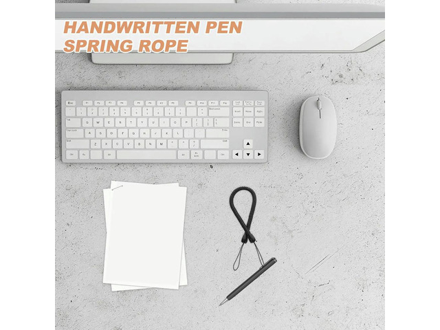 8Pcs Spring Tether for Stylus Pen Retractable Elastic Lanyard Anti-Lost Touch Pen Strap Stylish Minimalist Design for Tablet