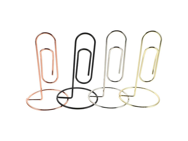 4Pcs l Name Card Holder Slim Elegant Desktop Business Card Clip Office Memo Note Stand Professional Display Holder