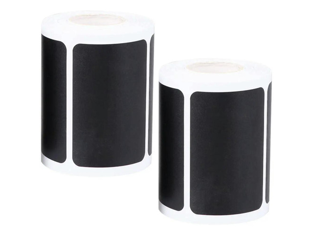 2 Rolls Blank Blackboard els Self-Adhesive Removable Jar els for Seasonings Home Office Food Marking Sticker