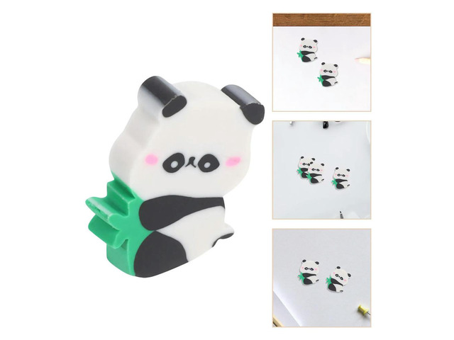 50Pcs Panda Erasers Cute Cartoon Animal Eraser Mini Erasers School Supplies Drawing Sketching Office Study Cleaning Eraser