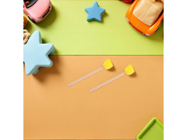 80Pcs Round Sponge Brushes Wooden Handle Painting Tools Craft Supplies Preschool School Art Stamp Brush Tools