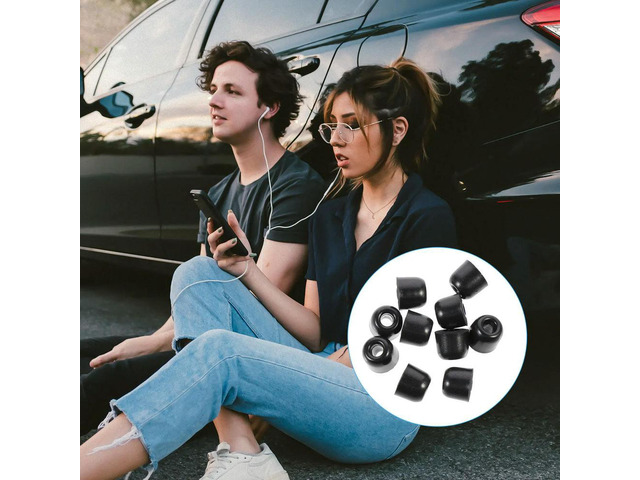 10Pcs Premium Sponge Earbud Tips Replacement for in-Ear Headphones Ergonomic Anti-Slip Comfortable Noise Reduction Eartips Set