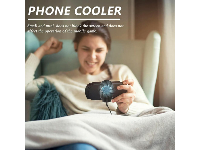 Phone Cooler Silent Retractable Clasp Fits 4.7-7.5 Inch Phones Mobile Cooling Fan Heat Sink Game Radiator Rack