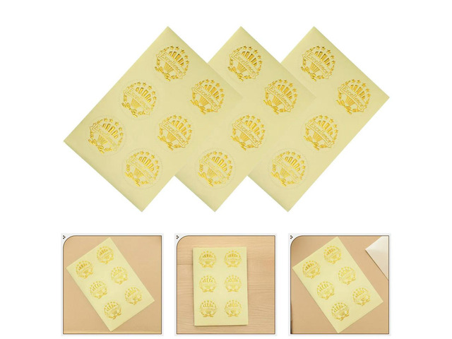36Pcs Round Stickers School Award Excellence Certificate Self Adhesive Medal Stickers Graduation Achievement