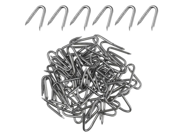 50Pcs l U Stakes Iron U-Shaped Fence Nails for Garden Fencing Netting Wire Anchoring Windproof Stability Compact Lightweight