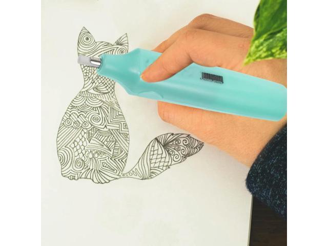 1Set Small Electric Eraser High Precision Erasing Comfort Grip Ergonomic Design Students Stationery School Supplies