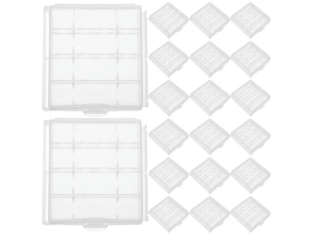20Pcs Organizer Case Plastic Box Holder Clear Compact Aa Aaa Batteries Organizer for Home