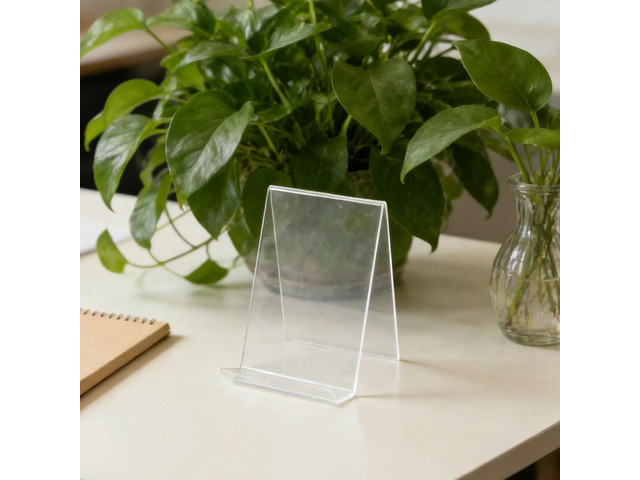 3Pcs Acrylic Book Stand Holder Clear Modern Bookshelf Decor Desktop Organizer for Manga Display Tablet Artwork Photo Postcard