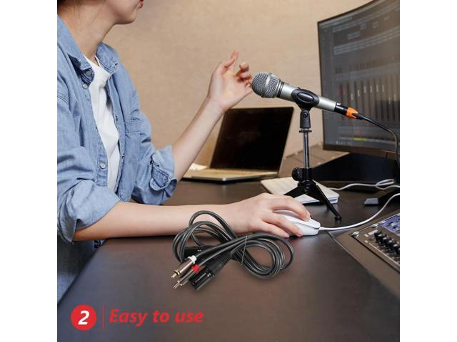Rca to Xlr Male Audio Cable Dual Rca Dual Xlr Connectors for Mixer Amplifier Balanced Stereo Sound Interference Shielding Cable