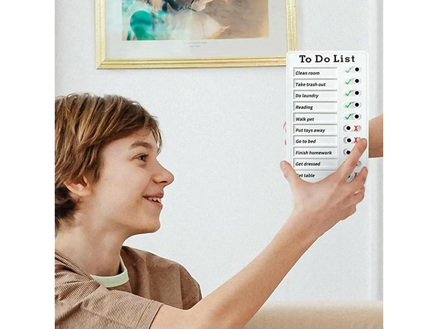1Set Exquisite High-Chore Chart Board for Kids Adults Daily Planning Reminder Chart Household Behavior Schedule Memo