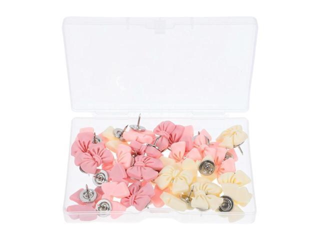 30Pcs Resin Bow Push Pins Decorative Thumb Tacks for Office Home School Cork Board Photo Notes Memo Pins Bow Push Pin