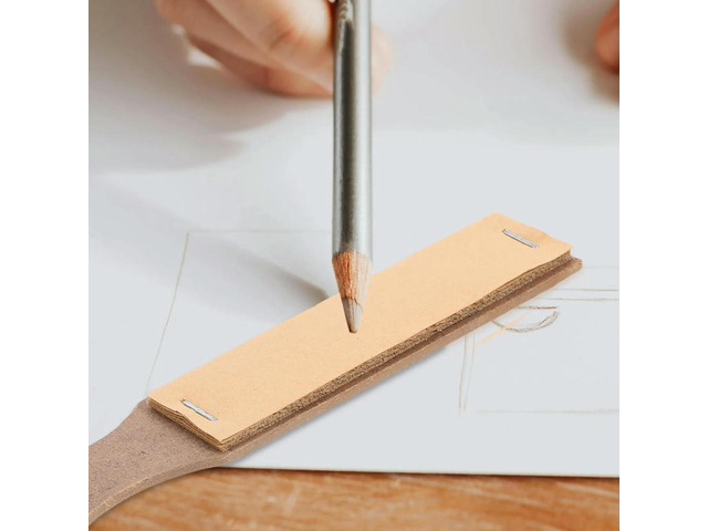 10Pcs Drawing Pencil Tip Sandpaper Board Flat Sketching Tool Sharpener Art Supplies for Teens DIY Details