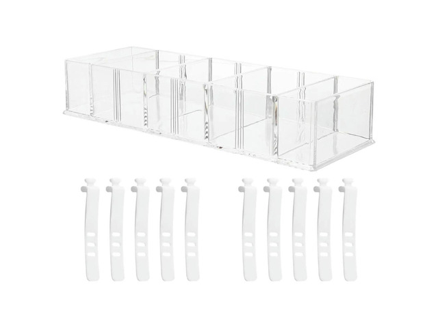 1Set Cable Management Box Data Line Organizer Desktop Sundries Box Compartment Cord Organizer USB Cable Container