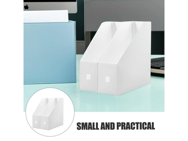 2Pcs Plastic File Rack Desktop Organizer Magazine Holder Document Rack Multipurpose Office Supplies Holder