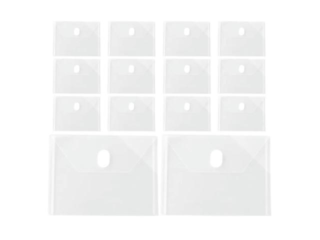 24Pcs File Folder Clear Plastic Envelope Organizer Transparent Waterproof Document Receipt Cash Organizer