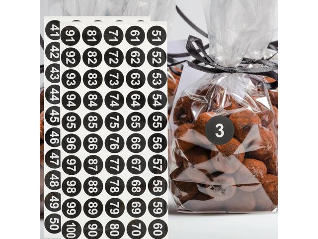 20 Sheets Round Number Paster Set Premium Self-Adhesive Serial Stickers for DIY Marking Counting els Classroom School Party