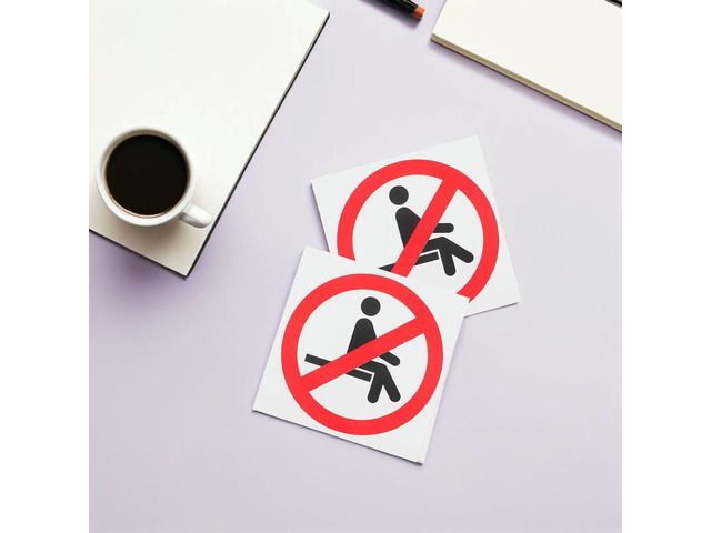10Pcs Warning Sign Stickers Self Adhesive Reflective Safety Decals for Workshop Factory Warehouse Industrial Safety Warning