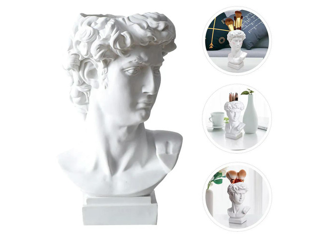Resin Funny Statue Pen Holder Desktop Creative Plant Container Succulent Bonsai Pot Office Garden Balcony Decor