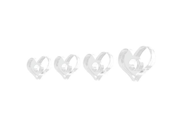 4Pcs Thumb Book Page Spreader Acrylic Heart-Shape Reading Ring Page Holder for Commuters Book Accessories Reading