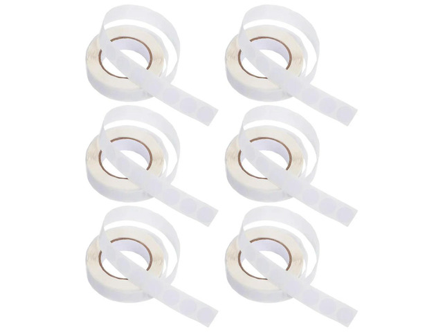 1000Pcs Blank Round White Stickers 13Mm Diameter Self-Adhesive Removable Dot els for Inventory Coding Home Office