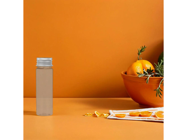 20Pcs Transparent Test Tube Bottles Clear Plastic Tubes Aluminum Caps for Candy Bath Salt Food Sample oratory Vials