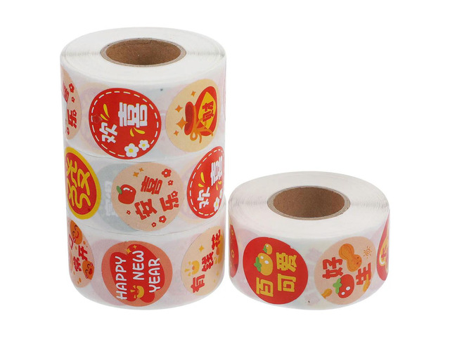 4 Rolls Colorful Circle Stickers Cartoon Dot els Adhesive Detachable Copper Material for Envelopes Gifts DIY Crafts Seal