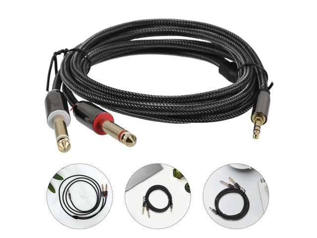 8M Audio Cable with 3.5mm to Dual 6.35mm Connectors for Mixer Guitar Wire Studio Monitor Cables Long-Lasting Stereo Jack Cable