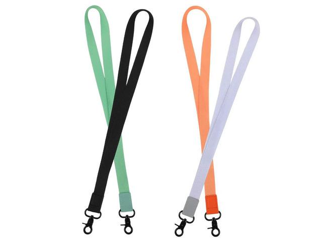 4Pcs Id Badge Hanging Rope Multi-Use Detachable Clip Lanyards for Keys Card Holder Neck Strap for Work Office Badge Lanyard