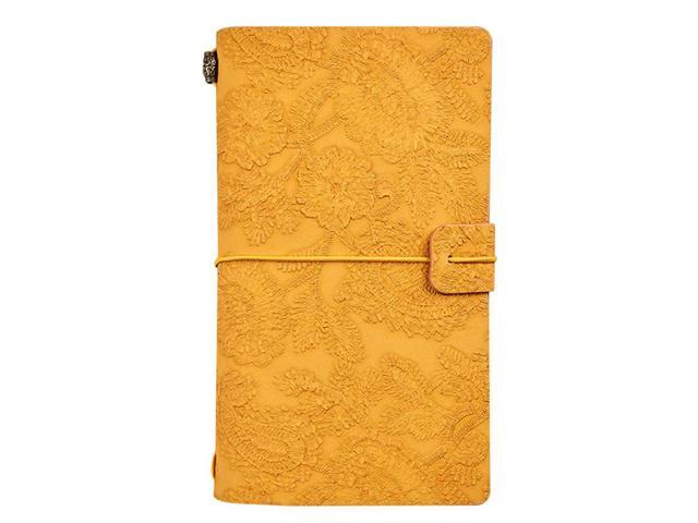 Embossment Notepad Retro Cover Diary Notebook for Students Girls Kids Travel Journal Creative Writing List Ideas Lightweight